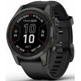 Умные часы Garmin Fenix 7S Pro Sapphire Solar, черный